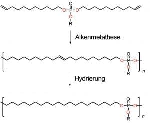 Synthese eines Mainzer „Biopolyethylens“, Grafik Synthese eines Mainzer „Biopolyethylens“, Grafik
